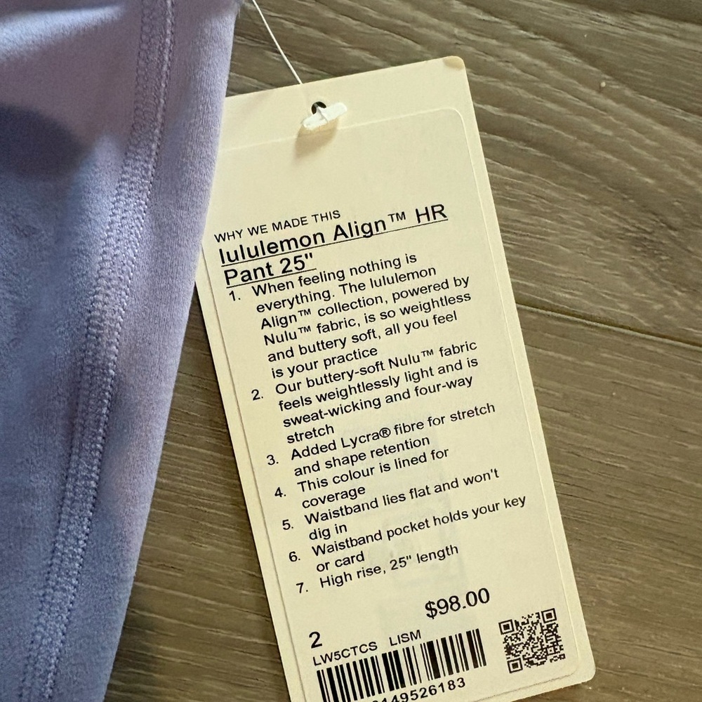 Lululemon Align HR Pant 25” - Picture 2 of 3
